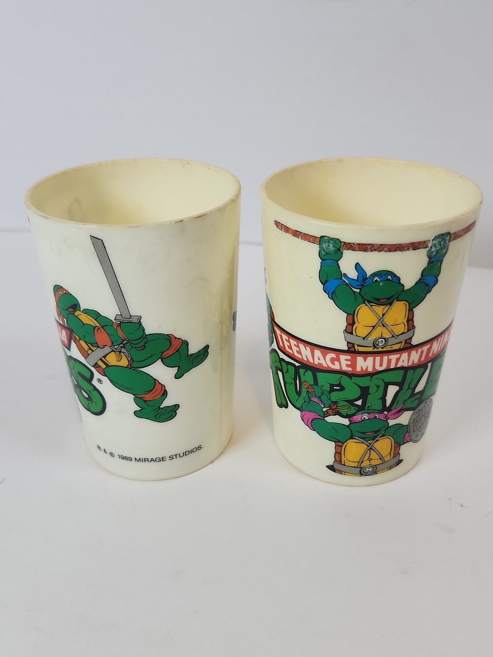 Vintge 1989 Teenage Mutant Ninja Turtles Plastic Cups